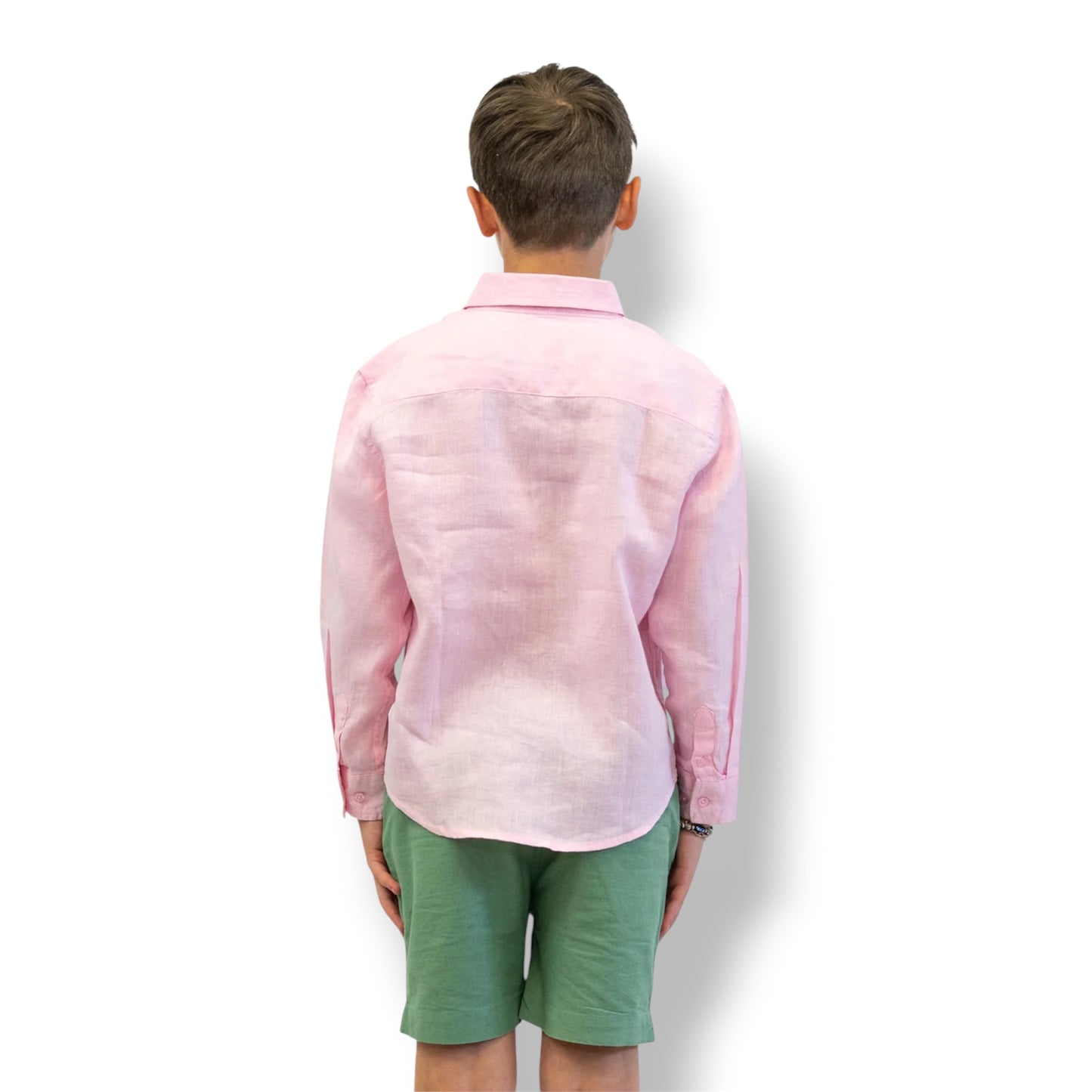 Soft Linen Pink Shirt - Boy