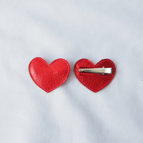 Big Heart Clips - Red