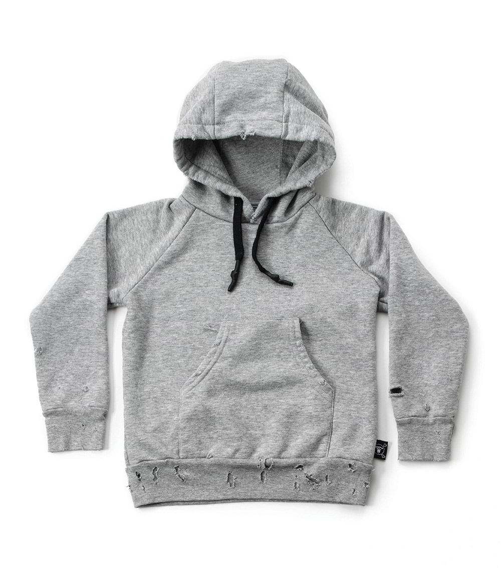 Nununu Torn Hoodie - Heather Grey