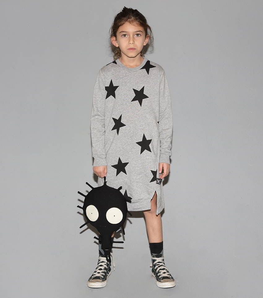 Nununu Star A Dress - Heather Grey