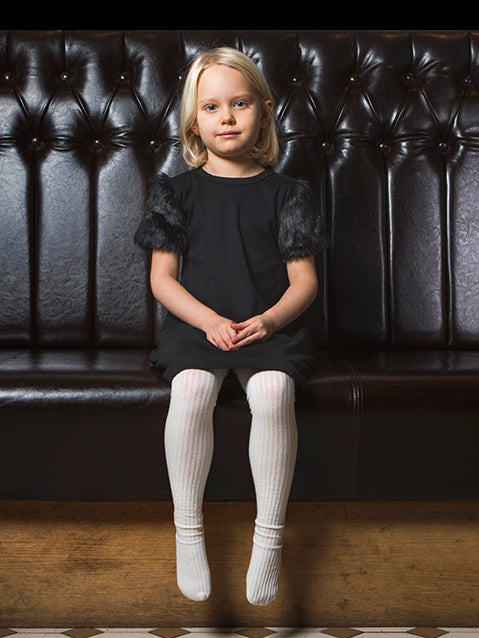 The Tiny Fur Dress - Black