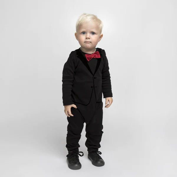 The Tiny Tuxedo - Red Bow-Tie