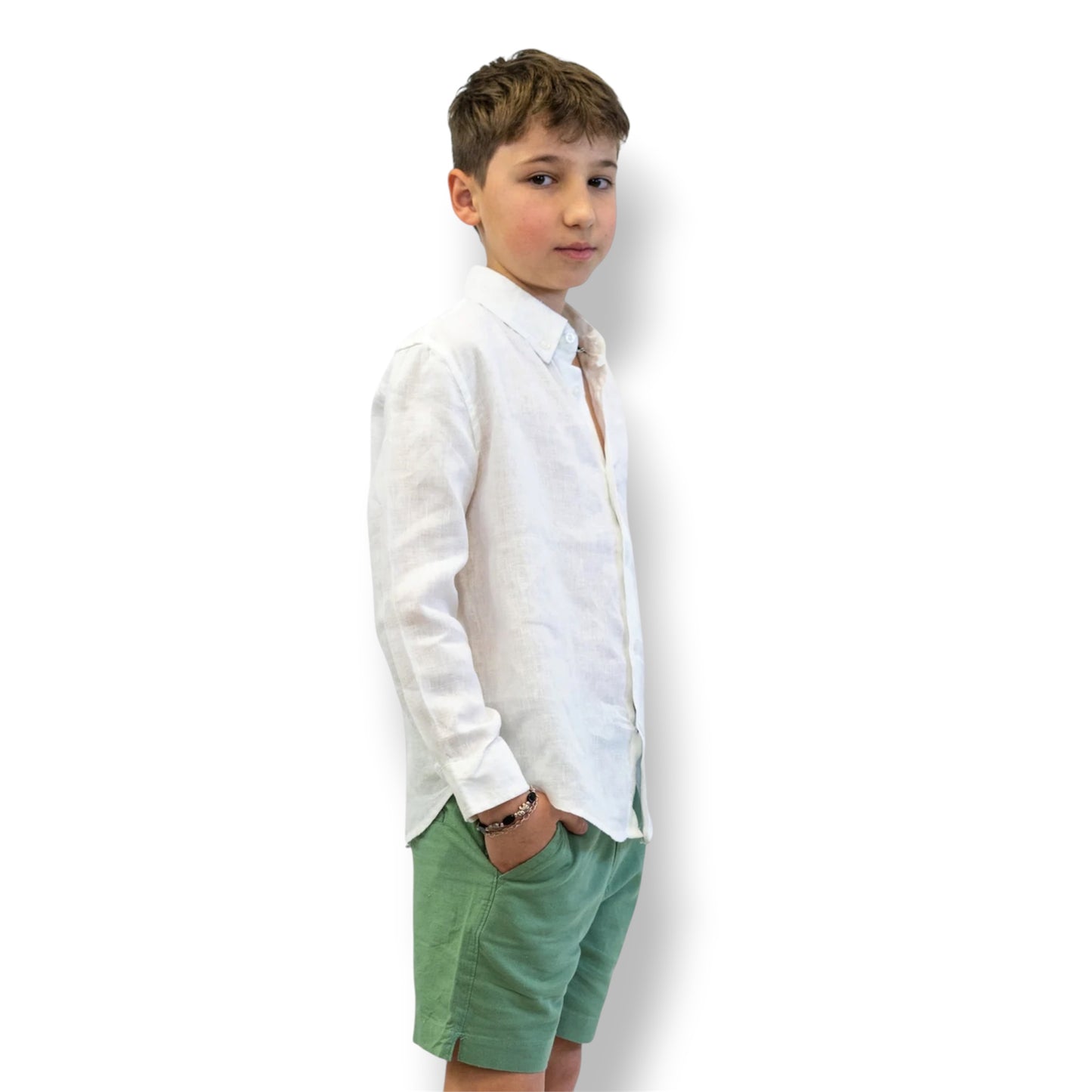 Soft Linen White Shirt - Boy