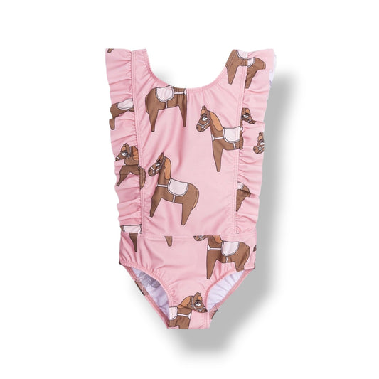 Horse Ruffled Swimsuit