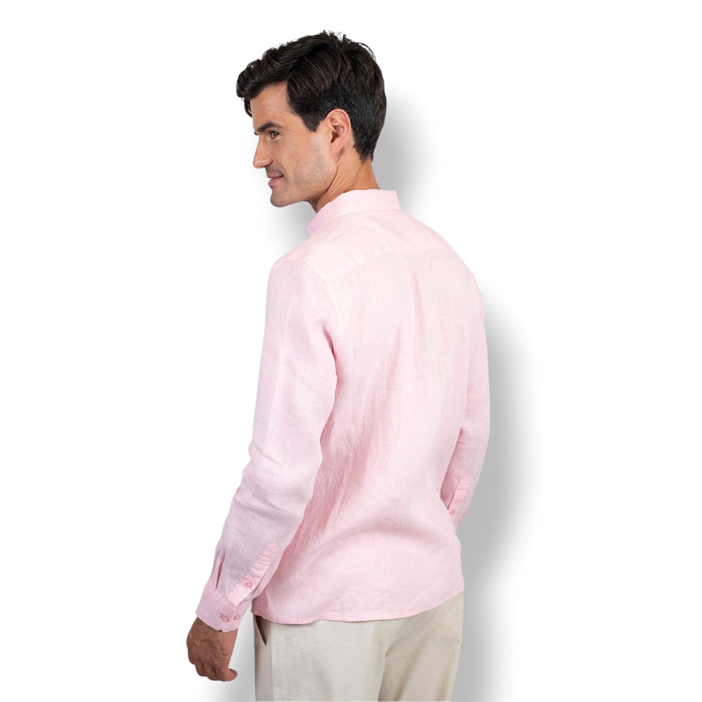 Soft Linen Pink Shirt - Men
