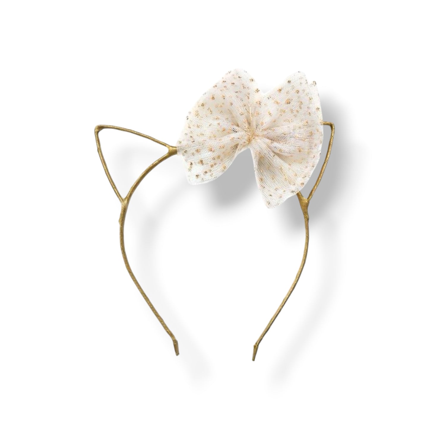 Kitty Headband Gold - Ivory Gold Glinda Bow
