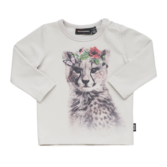 Rock Your Baby Floral Cheetah - Grey