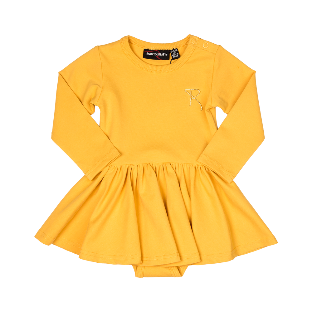 Rock Your Baby Long Sleeve Waisted dress