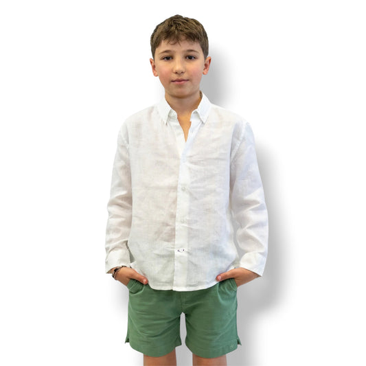Soft Linen White Shirt - Boy