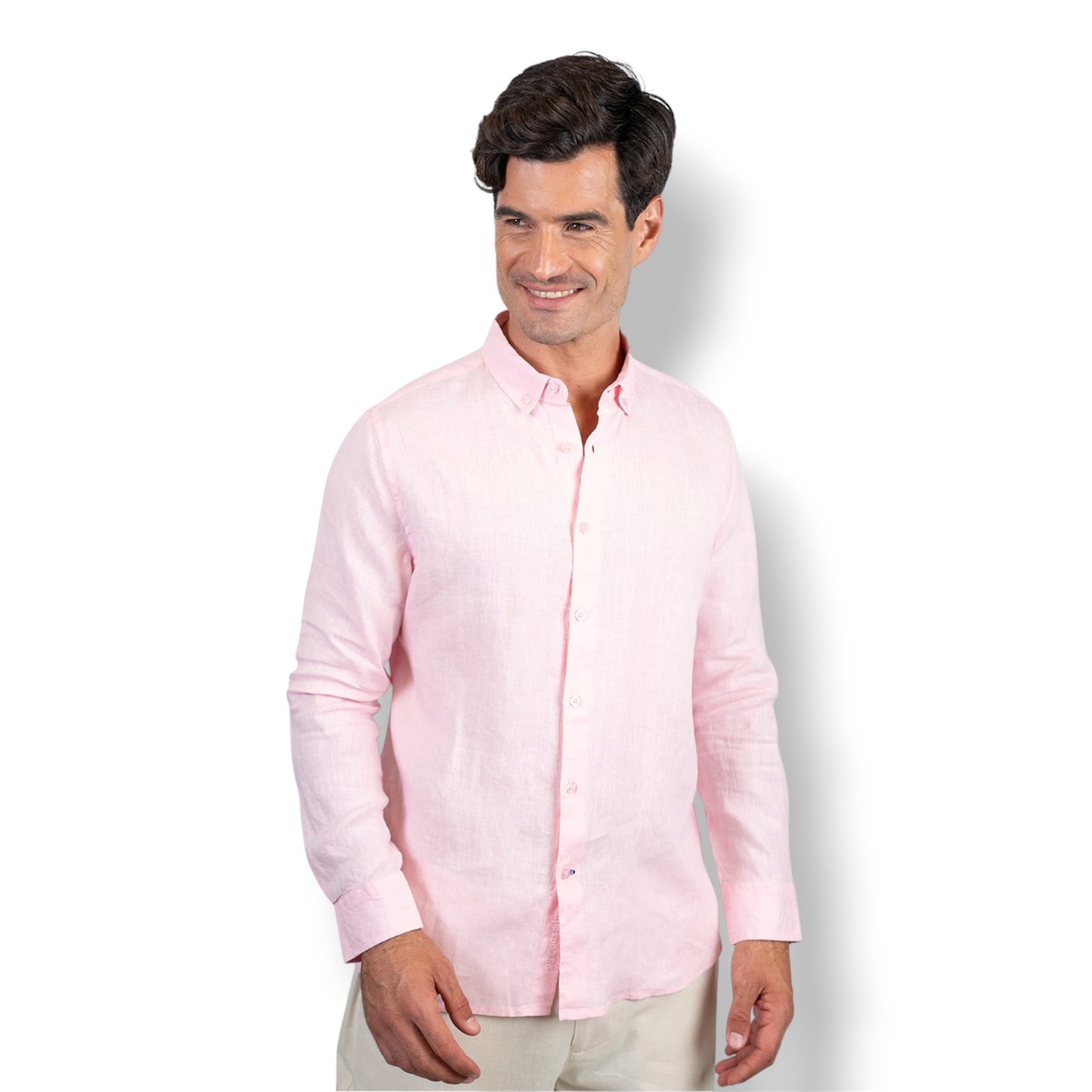 Soft Linen Pink Shirt - Men