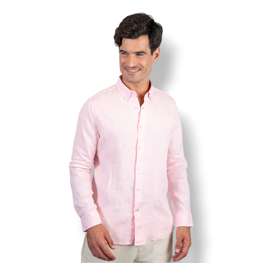 Soft Linen Pink Shirt - Men