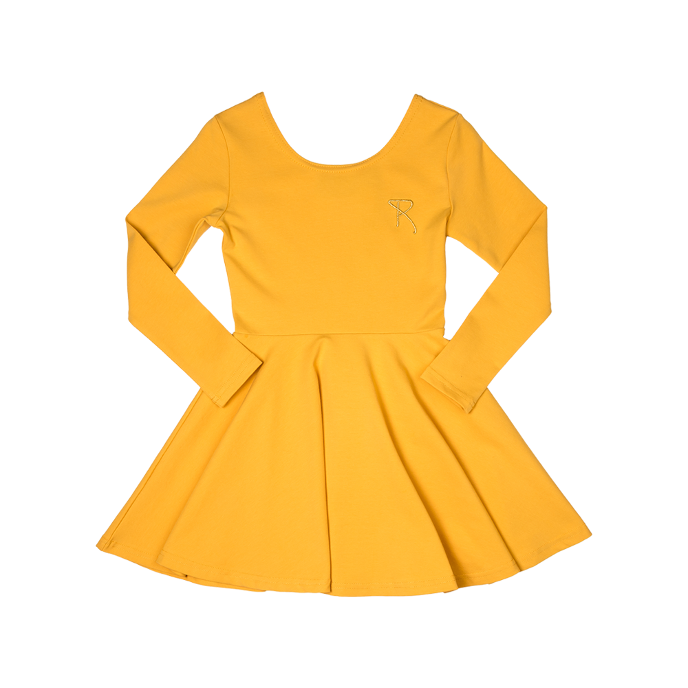 Rock Your Baby Mabel Waisted Dress - Mustard