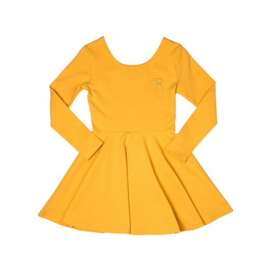 Rock Your Baby Mabel Waisted Dress - Mustard