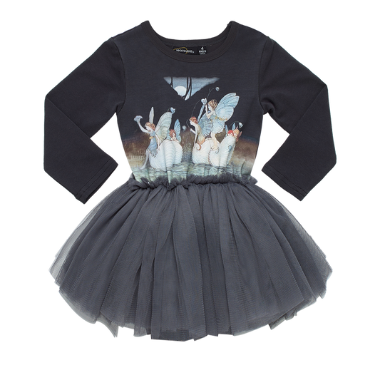 Rock Your Baby Night Sprite Circus Dress - Charcoal