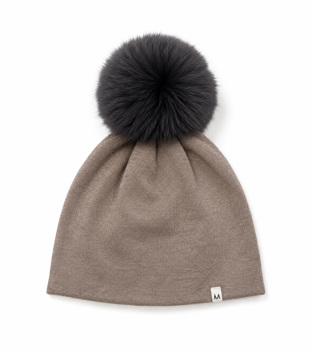 Pom Hat - Black on Cream