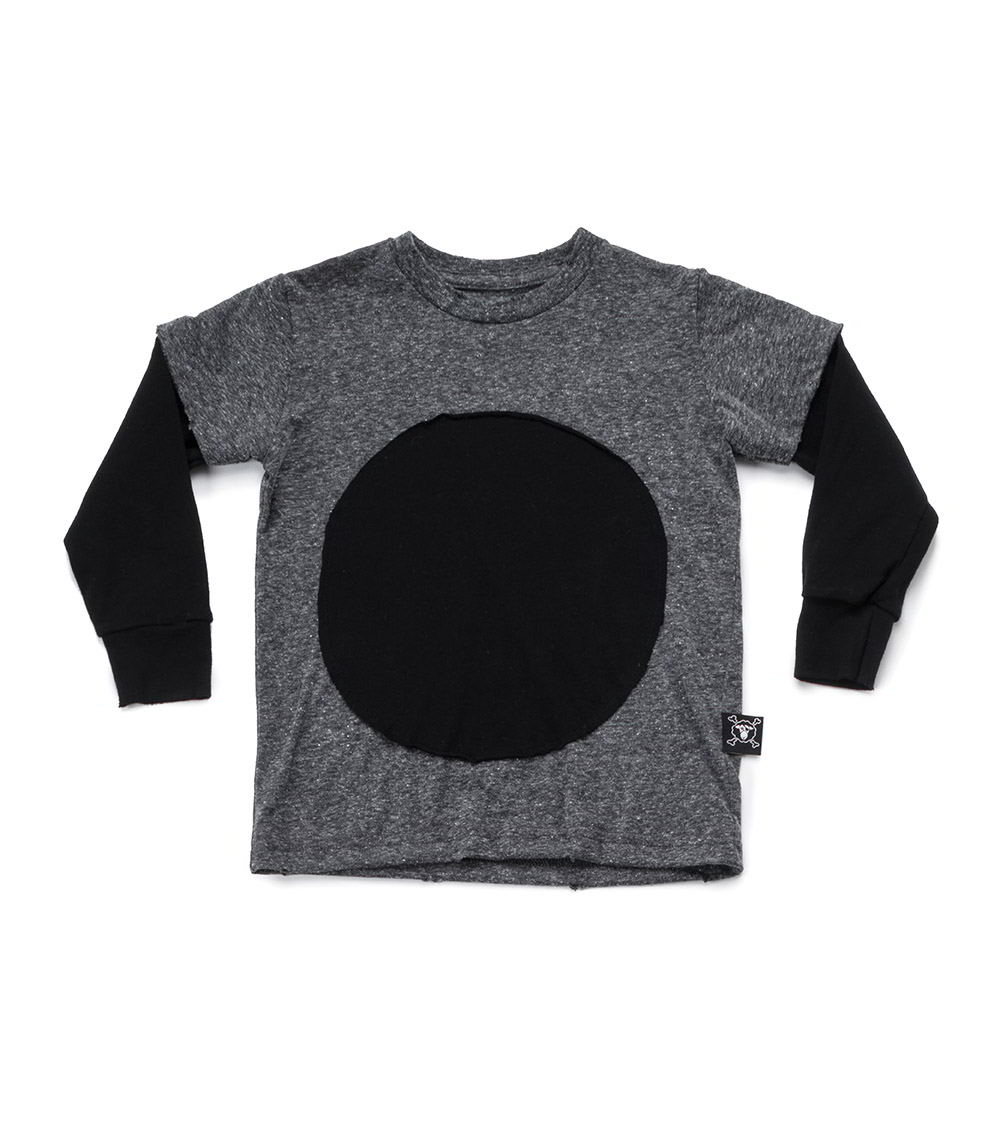 Nununu Circle Patch T-Shirt - Charcoal