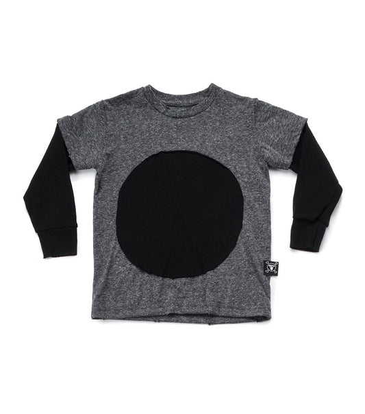 Nununu Circle Patch T-Shirt - Charcoal