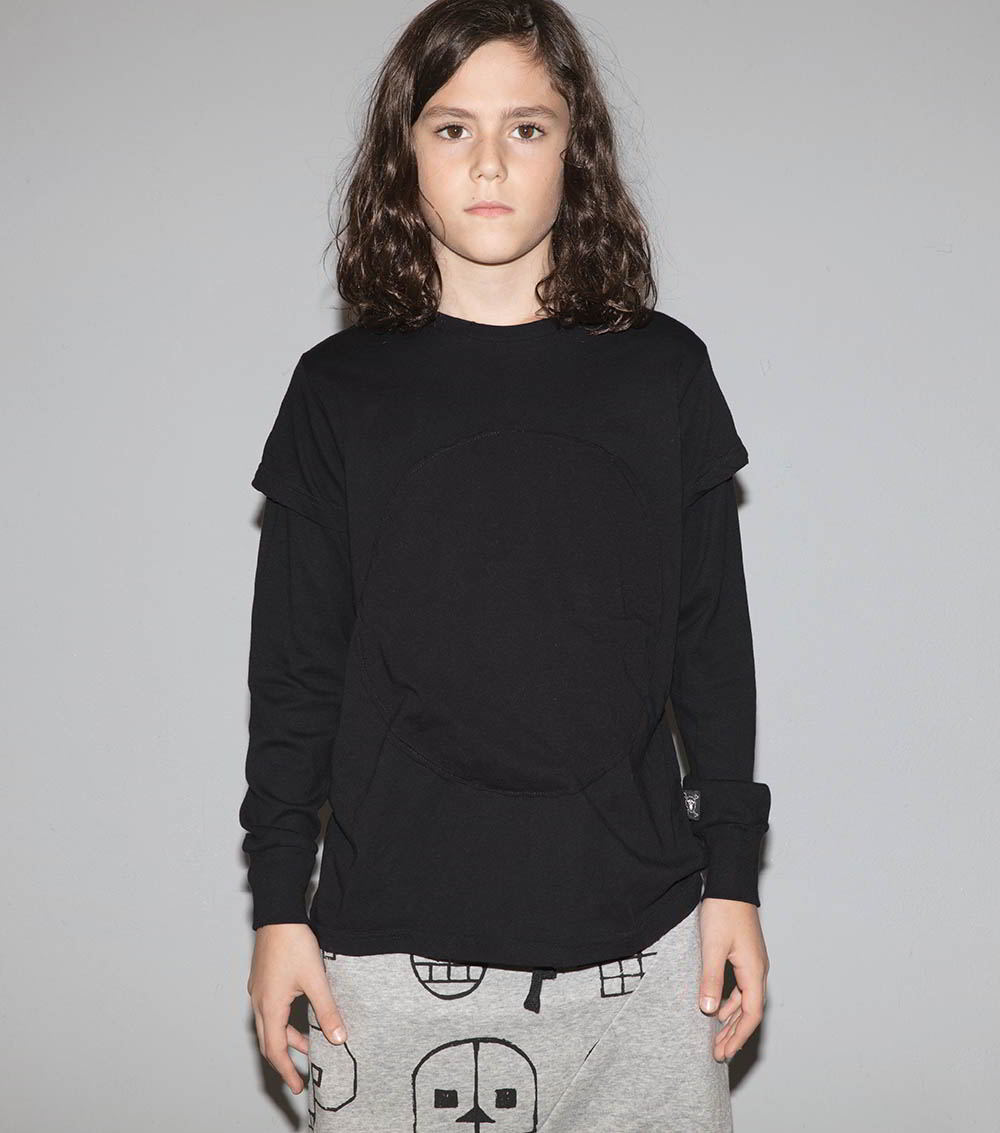 Nununu Circle Patch T-Shirt - Black