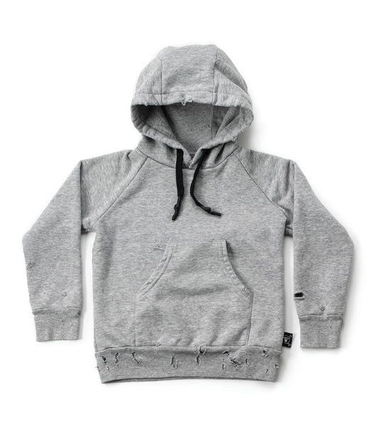 Nununu Torn Hoodie - Heather Grey