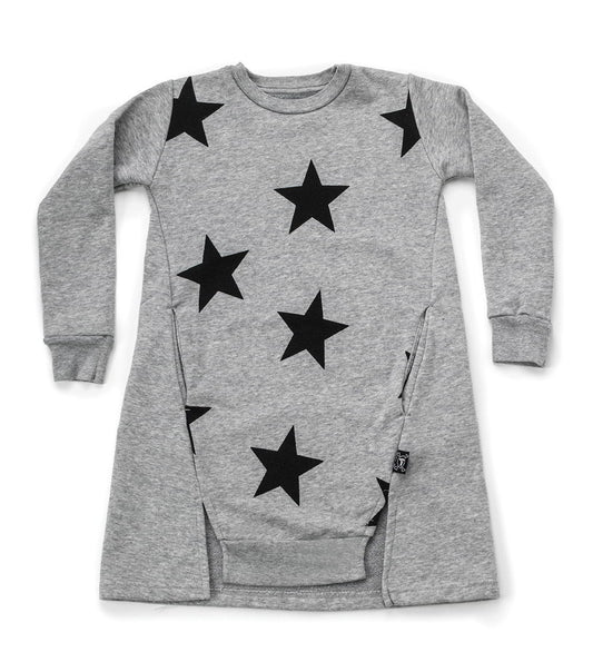 Nununu Star A Dress - Heather Grey