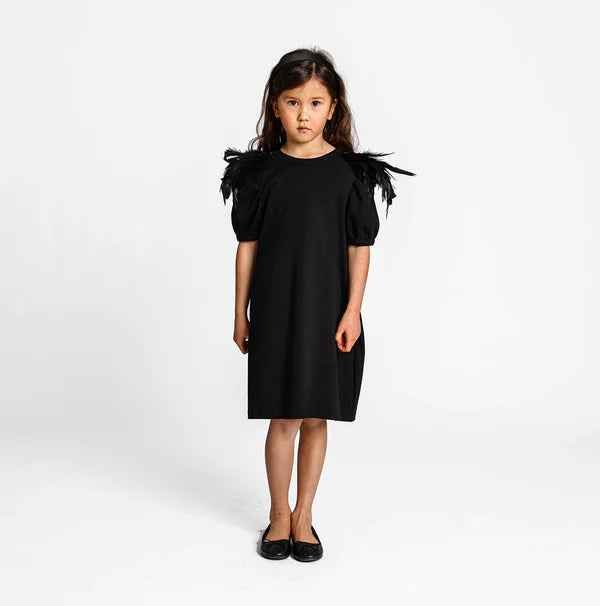 The Tiny Feathers Dress - Black