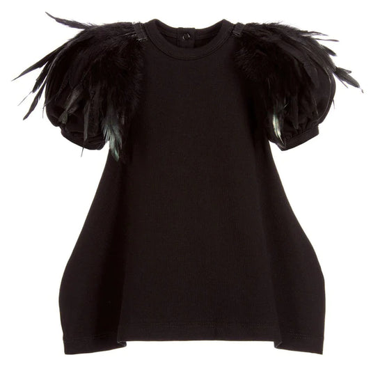 The Tiny Feathers Dress - Black