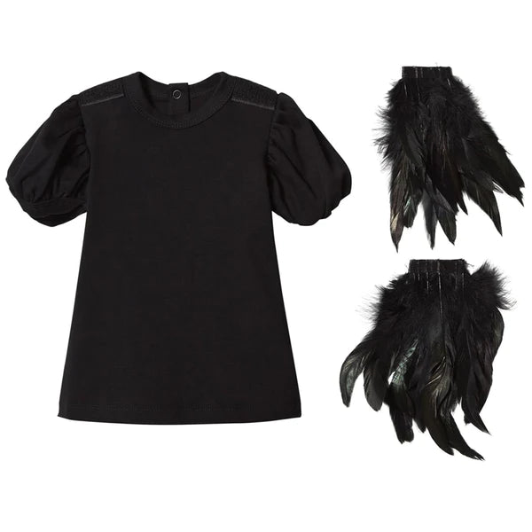 The Tiny Feathers Dress - Black
