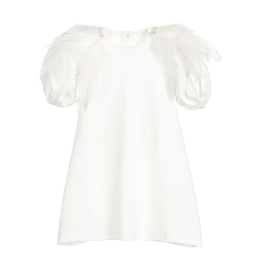 The Tiny Feathers Dress - White