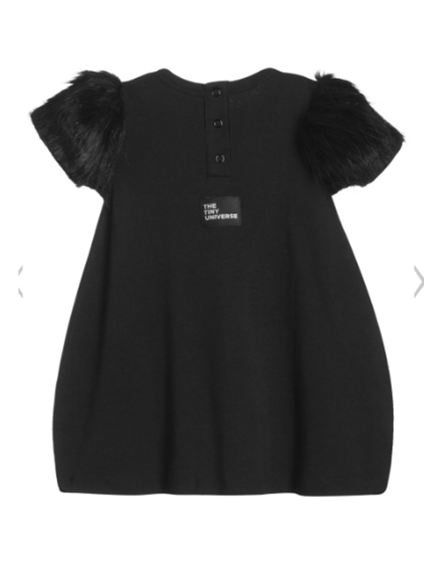 The Tiny Fur Dress - Black