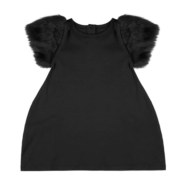 The Tiny Fur Dress - Black