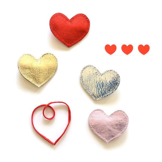 Big Heart Clips - Red